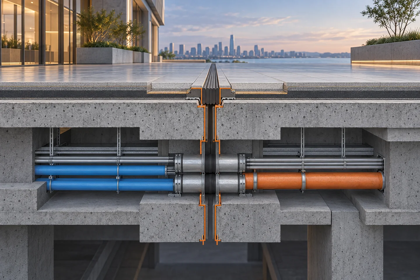 Conceptual BIM visualization for movement joints model continuity